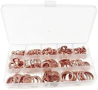 300 PCS Flat Copper Crush Washers Metric Sealing Washers Flat Washers SAFYY Fender Washers Metal Washers Sealing Washers for Sump Plugs Oil Drain Plug M5/6/8/10/12/14/16/20