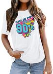 80s Baby 90s Made Me Shirt Womens Vintage Tie Dye 90s Shirts Casual Retro 80's Nostalgia Shirt Tops, White, X-Large