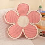 Menoeceus 20inch Round Flower Pillow Chusion Flower Shaped Throw Pillow Floor Pillow Cushion Flower Decorative Throw Pillow Cute Flower Seating Cushion for Couch Bed Chair(Pink,19.7")