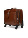 MBOSS Laptop Roller Case Trolley Bag Cabin Size overnighter fits 15.6 Inch Laptops (052_TAN)