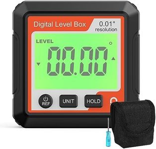 Abizarch Digital Angle Finder Magnetic Angle Gauge LCD Digital Level tool Protractor Inclinometer Level Box Backlit Portable Angle Measurement Tool Battery Operated (black+white) (Black+Red)