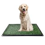 Flybold Dog Grass - Small Dog Grass Pad with Tray - Dog Pee Grass - Portable, Washable, Reusable Pee Pad - Bite Resistance Turf, Less Stink, Potty for Balcony - Perfect for Puppy Training (51 X 63 cm)