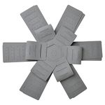 Pot & Pan Protectors, 3-Piece Silicone Cookware Protector Pad, Stacking Pan Protector. It has a unique opening and fixing design that can be used to protect and separate pots and pans.