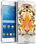 Ultra Slim Polygon Case for Samsung Galaxy Grand Prime, Tiger Animals