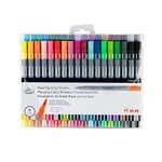 Royal & Langnickel - 36pc Dual Tip Waterbased Artist Markers - Brush Tip and Fineliner