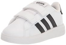 adidas Unisex Baby Grand Court,White/Black/Black,10