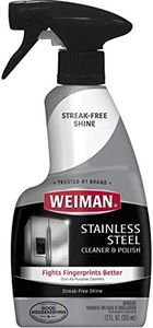 Weiman Stainless Steel Cleaner and Polish Trigger Spray - Protects Against Fingerprints and Leaves a Streak-less Shine - 12 Ounce