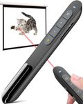 UBUYONE Wireless Presenter Remote Presentation Pointer Clicker with Hyperlink & Volume Control USB PowerPoint Slide Advancer