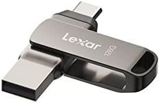 Lexar JumpDrive Dual Drive D400 USB 3.1 Type-C USB Flash Drive 128GB, Read up to 130MB/s, Metal Swivel 2-in-1 USB Stick with Type-C and Type-A, Memory Stick for USB 3.0, 2.0 Device(LJDD400128G-BNQNG)