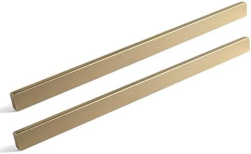 Goo-Ki 6 Pack 12 5/8 Inch Champagne Bronze Knurled Cabinet Pulls - Luxurious Bar Handles - Textured Grip for Drawer, Dressers, Furniture Hardware