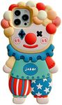 YAKVOOK for iPhone 11 Case, Kawaii Clown Phone Cases 3D Silicone Cartoon Case Fun Apply to iPhone 11 Cute Case Soft Rubber Shockproof Protective Case for Women Girls