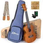 Concert Ukulele, Horse Ukulele 23 Inch Sapele with Ukelele Bag Strap Tuner Replacement Strings…