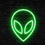 Alien Neon Sign/Light with Adopter (13x16 inches)