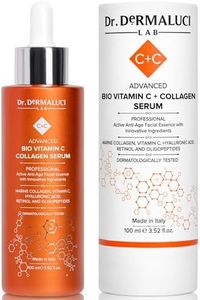 Siero Vitamina C Acido Ialuronico Viso Retinolo Collagene Bio 100ml | Aloe Vera, Oligopeptide | Anti Aging Antiossidanti Illuminante Sebo Riequilibrante | Cosmetici Naturali |Cura della Pelle | Italia