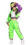 Teenager Girls Dance Clothing Set, Hip Hop Modern Jazz Team Performance Costume, Girls Dance Wear Sets (green, 13-14)