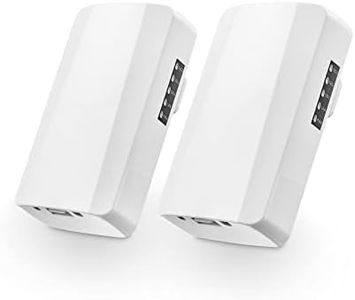 WiFi Bridge Puente inalámbrico para Exterior, Puente inalámbrico inalámbrico inalámbrico con conexión Ethernet de 2,4 GHz 500 m a 1 km de Distancia, 100 Mbps Adaptador PoE de 24 V