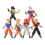 Trunkin DBZ Set of 6 Big Set A Super Saiyan Action Figures 18.5 cm Goku SSJ 1 2 3 4 Bardock PVC Toys Collection Model Doll Gifts Action Figurines