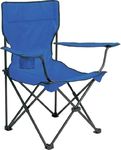 pranjal Folding Camping Chair Big - Foldable Camping Chair | Lightweight Outdoor Chair for Travel, Hiking, Fishing & Garden | Portable Picnic Chair with Armrest, Cup Holder & Carry Bag (Blue)