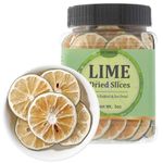 Premium Dried Lime Slices 3 Oz/85g,100% Natural Dehydrated Limes Lemon Slices for Cake Decoration & Cocktail Garnish,No Additives & No Sugar Added.