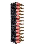 Jagged Ridge Wine Rooms - Premium Wall Mounted Metal Wine Rack - 36 Wine Bottles Holder - Modern Wine Rack, Matte Black - Space Saving for Home, Kitchen, Bar - Designed in Canada by Wine Enthusiasts