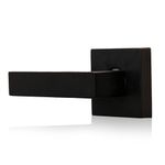 XFORT Quad Passage Knob Set Matt Black, Door Knob for Internal Wooden Doors, Complete Set with Tubular Latch