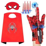 Nhcuijun Spider Web Gloves with Spider Mask Set, Spider Web Shooter for Kids age 3-14, Interactive Fun Children's Educational Spider Launcher Toys for Boys and