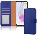 iCatchy for Samsung Galaxy A35 Case Leather Wallet Book Flip Stand View Magnetic Protect RFID Blocking Shockproof Cover compatible with Samsung A35 5G Phone (Blue)