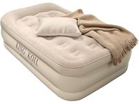 King Koil Luxury Twin Air Mattress with Built-in High Speed Pump for Camping, Home & Guests - Twin Size Double High Airbed Luxury Inflatable Blow Up Mattress Waterproof