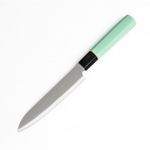Machado Stainless Steel Japanese Sekiryu Sashimi Sushi Fish Knife with Octagonal Handle, Green (Pack of 1)