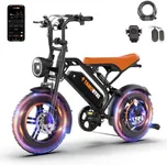 Tamobyke T16 Electric Bike for Teens & Childs, 1000W Motor 48V15.6Ah Removable Battery, 30MPH Off-Road Electric Bicycle,16"Fat Tire Ebike for Kids, 7-Speed,Dual Hydraulic Brakes, Fits Riders 5'0"-5'7"