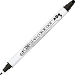 Zig Kuretake Clean Color DOT Marker Black Dual tip, for journaling, Crafts, Illustration, Lettering 0.5mm fine tip on one end and a Flexible dot tip, AP-Certified, Made in Japan