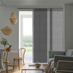 GoDear Design Light-Filtering Vertical Blinds for Patio Doors, Sliding Glass Doors, Large Windows, Room Divider, Trimmable Woven Fabric, Adjustable Panel Track, 116-218 cm W x 244 cm H, Munich Castle