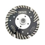 DT-DIATOOL Diamond Turbo Saw Blade with Slant Protection Teeth 4.5 Inch / 115mm Cutting Disc with M14 Thread for Concrete Tile Granite Marble Masonry