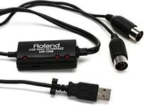 Roland Um-One Mk2 Usb Midi Interface, Usb Bus-Powered, Mac/Pc/Ipad/Apple Ipad Camera Connection Kit Compatible