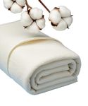 HANPATQUI 60 x 60 inch Quilt Batting Throw Size, Natural Cotton Quilting Batting for Quilts