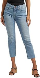 Jag Jeans Women's Ruby Mid Rise Straight Cropped Jeans, Nomadic Blue, 12