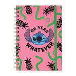 Disney Lilo and Stitch Wiro Notebook (Oh Yeah Whatever Design) A5 Writing Book, Lilo and Stitch Gifts for Women, Men and Kids, Stitch Disney Journal - Official Merchandise