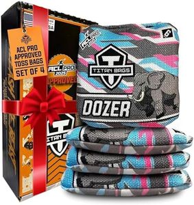 Titan Bags Dozer Cornhole Bags - 6" x 6" ACL PRO Approved Cornhole Bean Bags for Tournaments - Versatile & Durable Professional Cornhole Bags Ideal for Indoor/Outdoor Toss Games - Fractal (Set of 4)