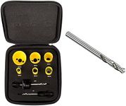 Starrett KFC06021 Electricians Hole Saw Kit (8-Piece) & A014C 80mm Pilot Drill