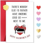 ZapDesk Valentines Day Card Gifts for Him, Mens Valentines Day Gifts, Happy Cards Gifts for Snoring Husband, BF, Fiance, Humor Anniversary Birthday Card Gifts for Men, Snoring Loud Next to me