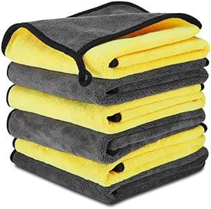 Microfiber Cleaning Cloths, 6 PCS Soft Material Microfiber Towels for Cars, Absorbent Drying Microfiber Cloth, Car Drying Towel with Dual Side, Microfiber Towel for Glass and Interior Cleaning