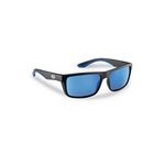 FLYING FISHERMAN STREAMER POLARIZED SUNGLASSES (MATTE BLACK FRAME/SMOKE-BLUE MIRROR LENS)