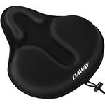 DAWAY DAWAY C9 Comfortable Exercise Bike Seat Cover - Extra Large Wide Foam & Gel Padded Bicycle Saddle Cushion Women Men, Fits Spin, Stationary, Cruiser Bikes, Indoor Cycling, Soft, 1 Year Warranty