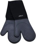 Avanti 16585 Silicone Double Oven Mitts, Charcoal