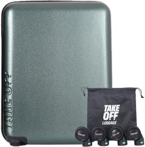 Take OFF Luggage - Personal Item Rolling Suitcase 3.0, TSA Approved, Small Carry On, Under the Seat, Hard Shell with Removable Wheels, Light Weight Bag, Airplane Travel Essential Accessories, 18x14x8