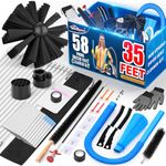 Sealegend 58-Piece Dryer Vent Cleaning Kit Omnidirectional Cleaner Include 35 Feet Dryer Vent Brush Blue Dryer Vacuum Attachment Lint Brush Vacuum&Dryer Adapter