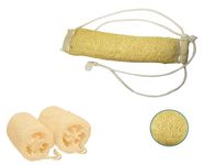 Indigenous Living – Natural Loofah for Bathing Exfoliating Scrubbers | Organic Bath Sponge for Spa Shower | Face, Back and Body Scrubber | Eco-Friendly (Combo 2 Large & Back Scrubber with Long Thread)