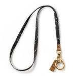 MNGARISTA Neck Keys Lanyard for Women, Durable Floral ID Lanyards with Keyring and Clasp for ID Badges, School ID or Wallets, Marble