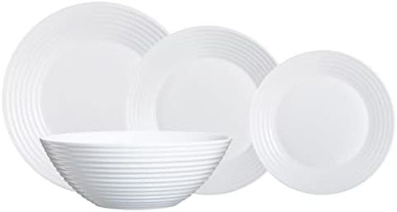 Luminarc Harena Vajilla Opal 19 Piezas - 6 Personas Blanco