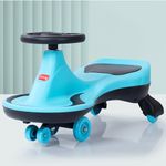LuvLap Sunny Swing Car, Kids Push Car, Magic Car for Kids, Comfortable Seats & Durable, Ride On Magic Car for 3+ Years Baby Boy & Girl, Blue & Black